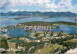 Postcard Moderne Saint Martin Mullet Bay resort and the lagoon