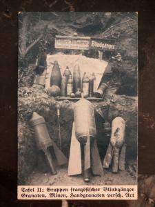 Mint Germany RPPC Postcard WWI groups of french grenades