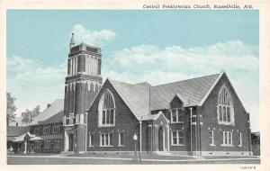 F31/ Russellville Arkansas Postcard c1940s Central Presbyterian Church 1