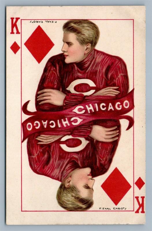 F.EARL CHRISTY ARTIST SIGNED PLAYING CARD CHICAGO ANTIQUE POSTCARD 