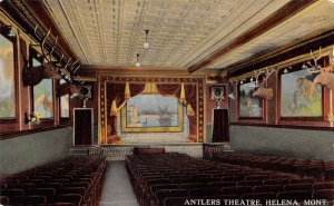 Helena Montana Antlers Theatre Interior Vintage Postcard AA109436