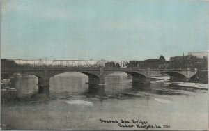 Postcard Second Ave Bridge Cedar Rapids Iowa IA