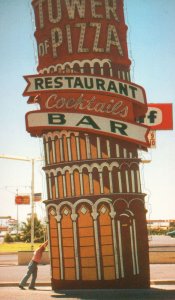 The Leaning Tower Of Pizza Pisa Restaurant USA Plain Back Postcard