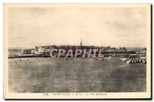 Postcard Old Saint Malo I and V general view