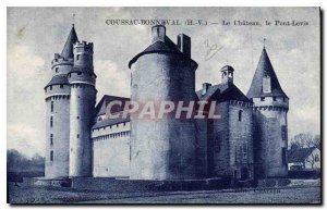 Old Postcard Coussac Bonneval H V Chateau le Pont Levis