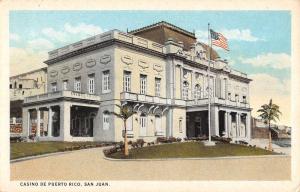 San Juan Puerto Rico Casino Street View Antique Postcard K54226