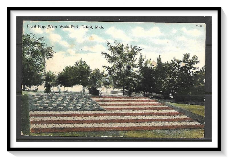 Michigan, Detroit - Floral Flag - Water Works Park - [MI-012]