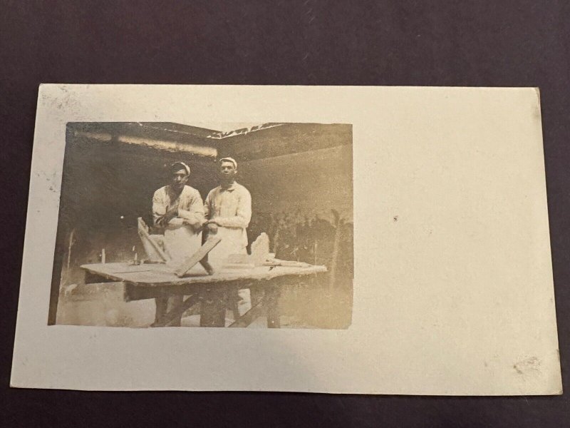Early 1900's RPPC Postcard Real Picture Mold Makers In Studio