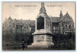 1910 View of the Benedictine Abbey of St. Mauritius To Clerf Luxembourg Postcard