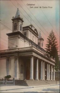 San Jose Costa Rica Catedral Cathedral Tinted Real Photo Vintage Postcard