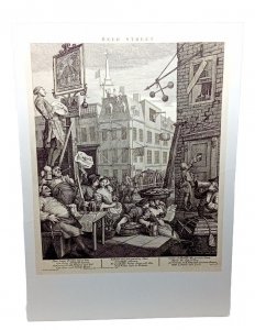 Beer Street London 1751 Vtg Beer Promotion Illustration Postcard William Hogarth