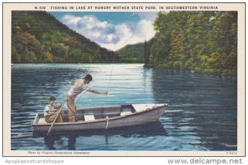 Fishing In Lake At Hungry Mother State Park Southwestern Virginia