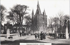 Netherlands Zwolle Sassenpoortenbrug Vintage Postcard 04.09