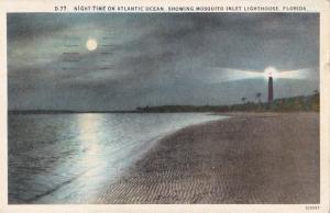 LP41  Atlantic Ocean showing Mosquito Inlet Lighthouse, 