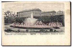 Old Postcard Metz Esplanade and Courthouse