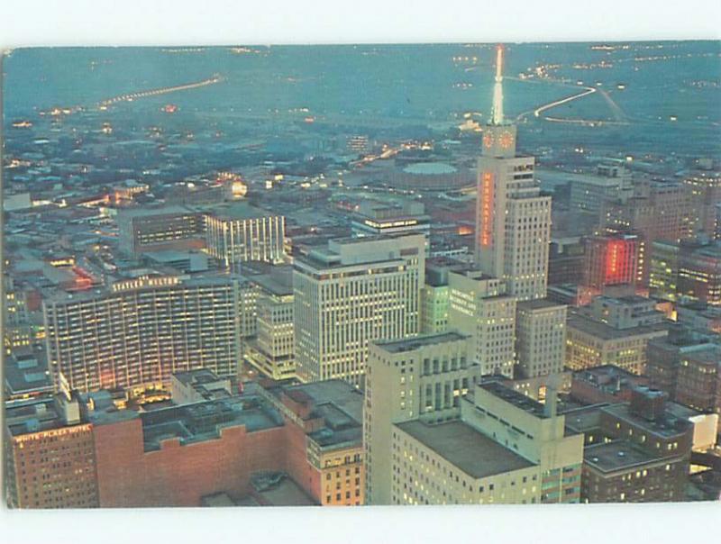 Pre-1980 AERIAL VIEW OF TOWN Dallas Texas TX n3078