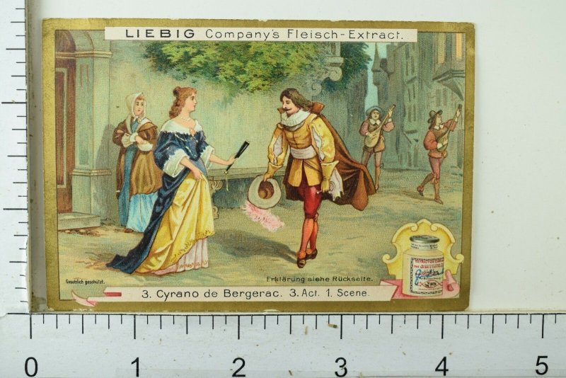 1880's Cyrano de Bergerac Scenes Opera Liebig Victorian 6 Trade Card Set K66