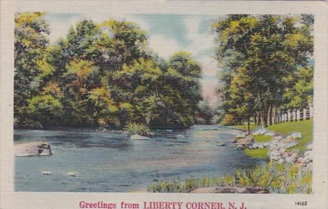 New Jersey Greetings From Liberty Corner 1945