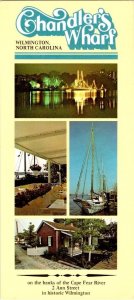 Wilmington, NC North Carolina  CHANDLER'S WHARF  Cape Fear River  4X9 Postcard