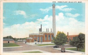 J42/ Miles City Montana Postcard c1932 Power Plant Automobile  3