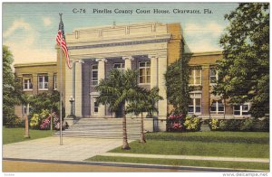 Pinellas County Court House, CLEARWATER, Florida, 1930-1940s