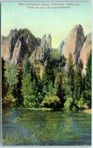 Postcard - Cathedral Spires, Yosemite, California 