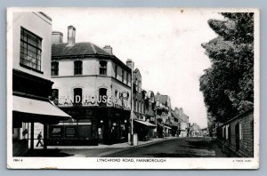 LYNCHFORD ROAD FARNBORO UK 1950 REAL PHOTO POSTCARD RPPC