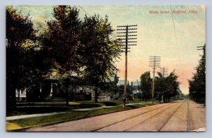 J97/ Bedford Ohio Postcard c1910 Main Street Homes 321