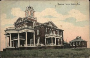 Macon Georgia GA Masonic Home Masons Fraternal c1910 Vintage Postcard