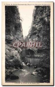 Old Postcard Saint Laurent Route du Pont Grande Chartreuse the entrance of th...