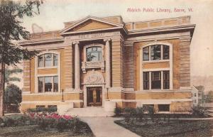 BARRE, VT Vermont   ALDRICH PUBLIC LIBRARY  Washington Co   c1910's Postcard