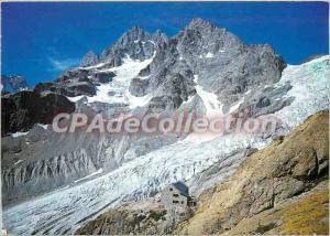 Postcard Modern Massif de L'Oisans Glacier Blanc Refuge and the Ecrins (4104 m)