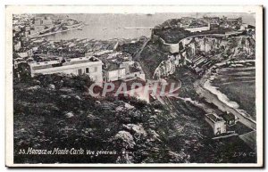 Old Postcard Monaco and Monte Carlo General view