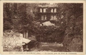 CPA GOUVIEUX - CHAUMONT - Le Lavoir pris du Pont de CHAUMONT (130802)