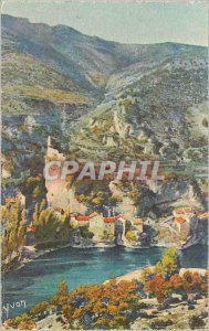 Old Postcard Sweet France Gorges du Tarn chateau Castelbouc