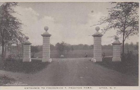 New York  Utica Entrance To Frederick T Proctor PArk Albertype