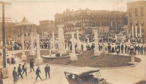 J42/ Lima Ohio RPPC Postcard c1910 Court of Honor G.A.R. Public Square 87