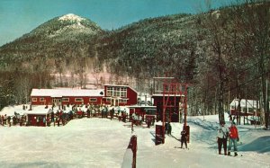 Vintage Postcard Lower T-Bar Area Cannon Mountain Franconia New Hampshire N.H.