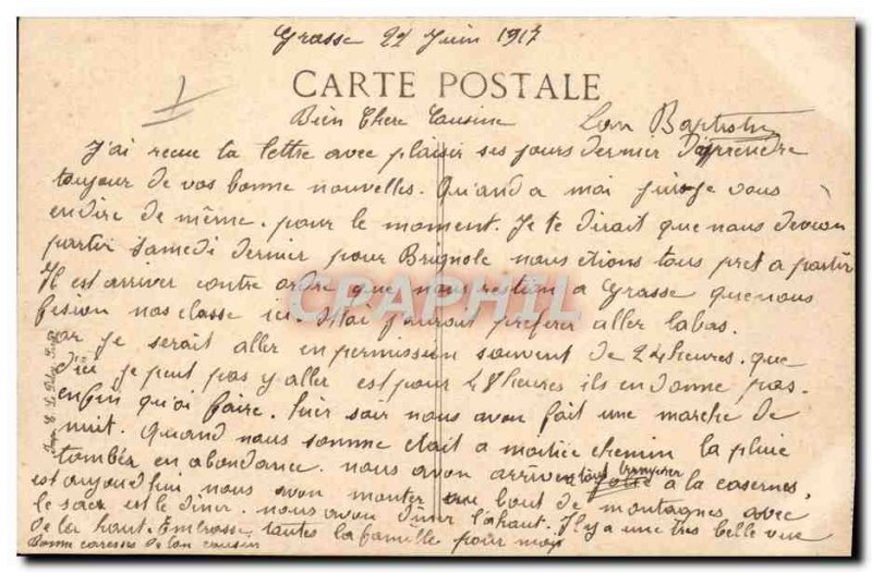 Old Postcard Militaria Our Blue Devils in campaign