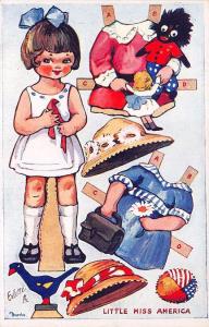 Dressing Girls Tuck US, UK, France, Spain, China, Dutch, Postcard Set of Six