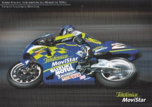 POSTAL B11349: KENNY ROBERTS: SUBCAMPEON DEL MUNDO 500CC. MOVISTAR