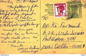 India Postal Stationery Ashoka 10p to New Delhi