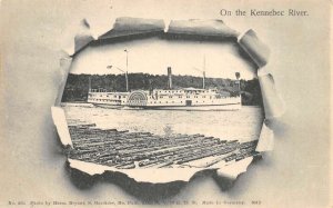 Maine Kennebec River Paddle Steamer Kennebec Vintage Postcard AA69266