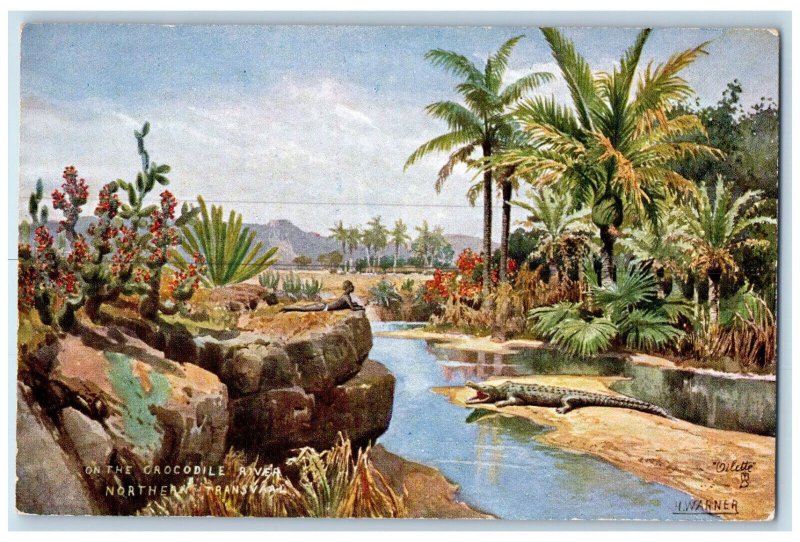 c1910 Crocodile River Northrn Transvaal South Africa Oilette Tuck Art Postcard