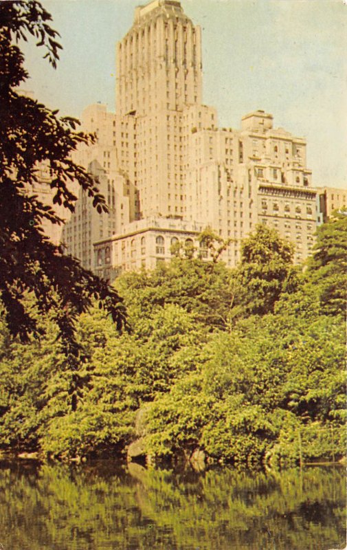 New York City NY 1960s Postcard Barbizon Plaza Hotel on Central Park 