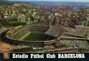 spain, BARCELONA, Estadio Nou Camp (1980s) Stadium Postcard (2)