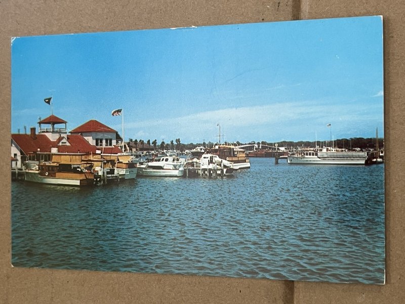 VINTAGE UNUSED POSTCARD - YACHT BASIN, DAYTONA BEACH, FLORIDA