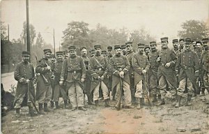 WWI France Soldiers Carte Postale #9 Soldiers On Road Real Photo Postcard