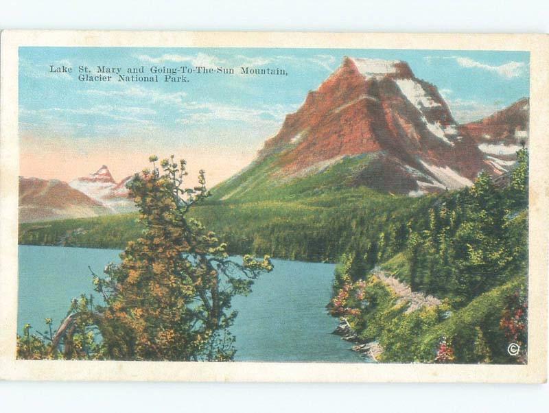 Unused W-Border LAKE ST. MARY Glacier National Park - West Glacier MT c8003