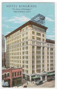 Hotel Kingkade Oklahoma City 1910s postcard